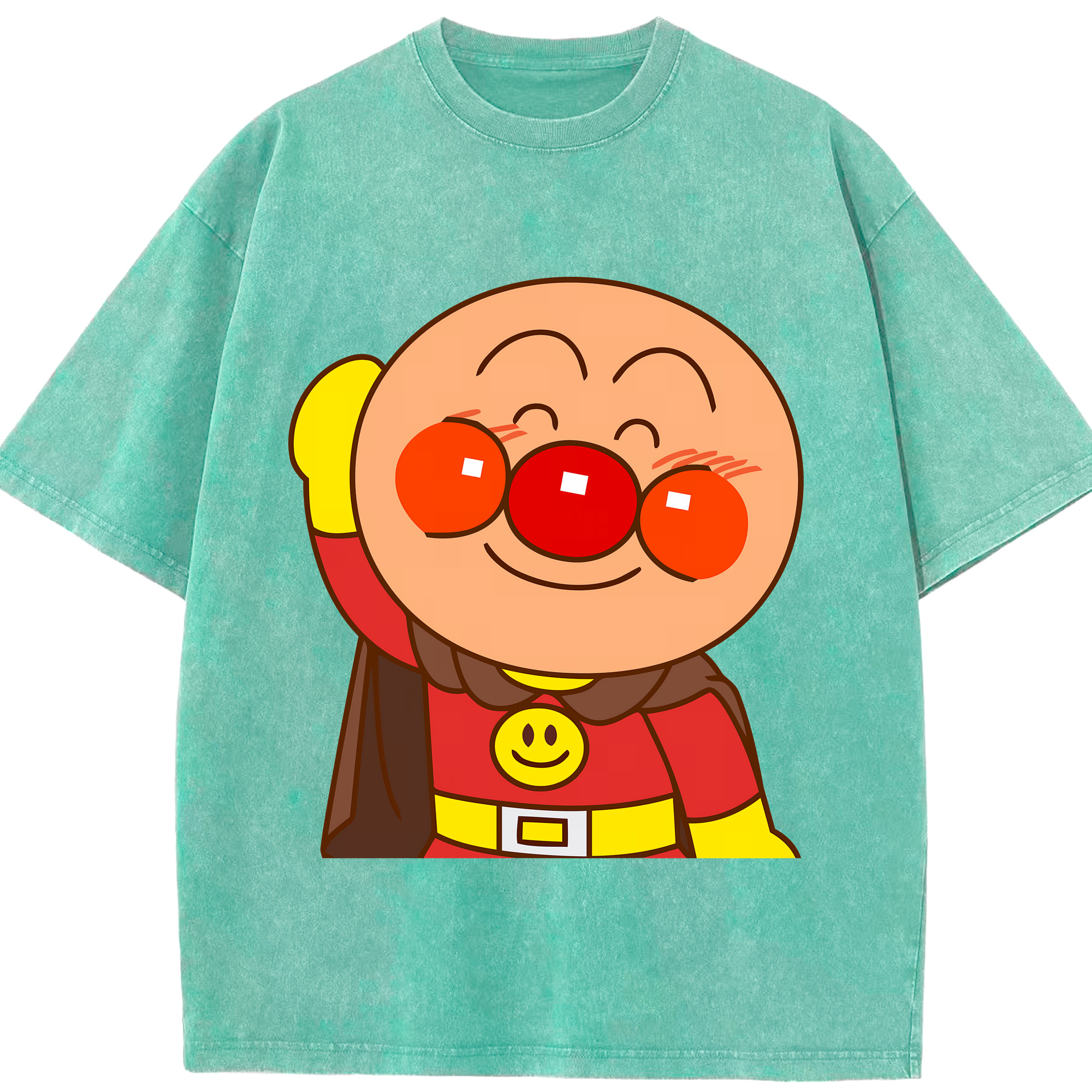 （画像用） アンパンマン Anpanman 綿100% ヴィンテージ風 半袖Tシャツ（フロントプリント）